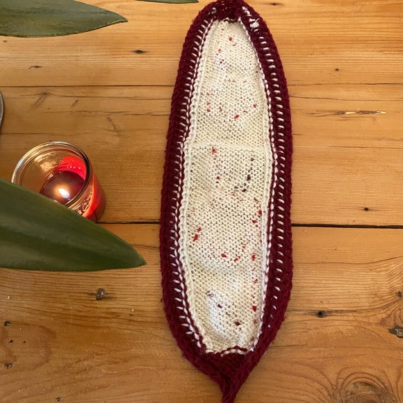 Female Knitted  Winter Head Band with Ties - Picture 8 of 9